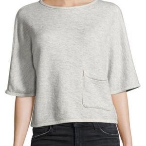 Current/Elliott "The Painter" Sweatshirt Tee Grey Boxy Cut Size 2 Small